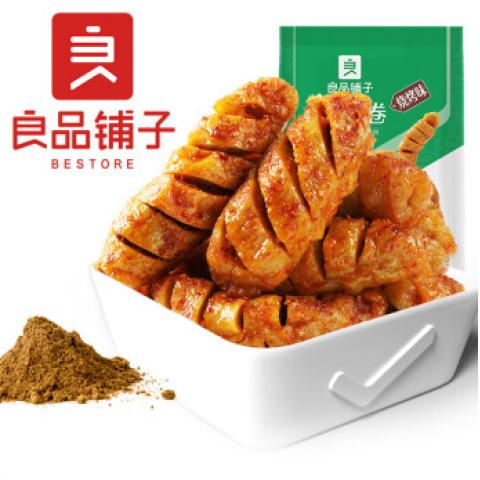 良品铺子 豆制品零食 面筋卷 120gx1袋装 烧烤味 特产休闲小吃豆干零食烧烤...